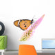 Monarch Butterfly on Flower Wall Decal
