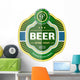 Green Beer Bottle Label Wall Decal