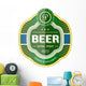 Green Beer Bottle Label Wall Decal