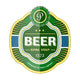 Green Beer Bottle Label Wall Decal