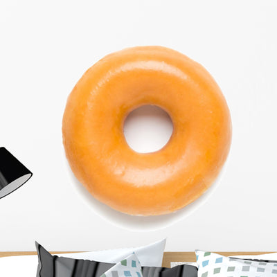 Glazed Donut Wall Decal shown on a wall