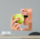 Woman Biting Green Apple Wall Decal