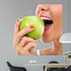 Woman Biting Green Apple Wall Decal