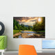 Forest River with Stones Wall Decal