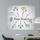 Human Resources Symbols Concrete Wall Decal