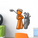Orange Man Golf Wall Decal