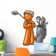 Orange Man Golf Wall Decal