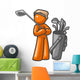 Orange Man Golf Wall Decal