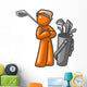 Orange Man Golf Wall Decal