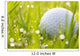 Golf ball on grass with water drops Wall Mural
