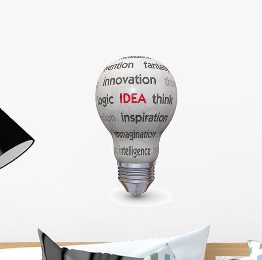 Light Bulb and Idea Concept Wall Decal