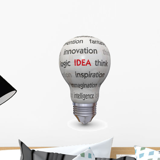 Light Bulb and Idea Concept Wall Decal