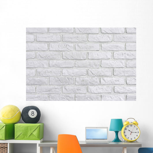 White Brick Wall Ad Wall Decal