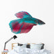 Siamese Fighting Fish White Wall Decal
