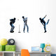  Cricket players  silhouette Wall Decal