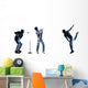  Cricket players  silhouette Wall Decal