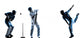 Cricket Players Silhouette Wall Decal