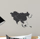 Outline Clean Continent Asia Wall Decal