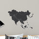 Outline Clean Continent Asia Wall Decal