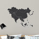Outline Clean Continent Asia Wall Decal