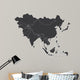 Outline Clean Continent Asia Wall Decal