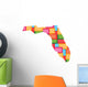 Florida Color Squares Map. Concept Of Diversity, Counties Wall Decal