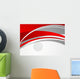 Abstract Red and Grey Wall Decal