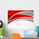 Abstract Red and Grey Wall Decal