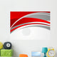 Abstract Red and Grey Wall Decal