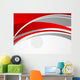 Abstract Red and Grey Wall Decal