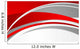 Abstract Red and Grey Wall Decal