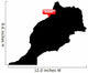 Map with the Capital in a red bubble - Morocco. Wall Decal
