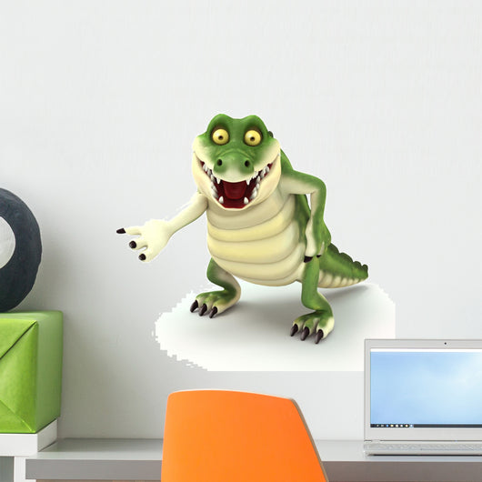 Croc Looking Mad Wall Mural