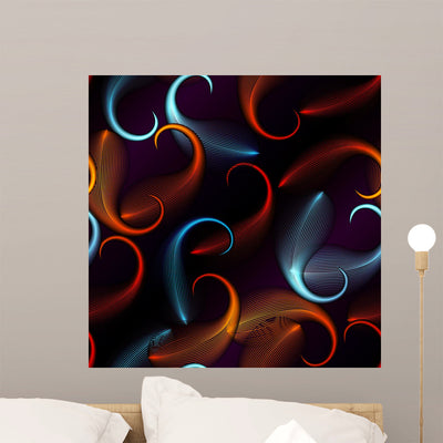 Abstract Pattern. Wall Decal shown on a wall