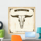 Vintage Western Bull Skull Wall Mural