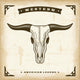 Vintage Western Bull Skull Wall Decal
