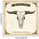 Vintage Western Bull Skull Wall Mural