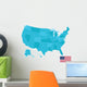 United States map of America with Flag Wall Decal