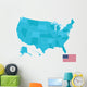 United States map of America with Flag Wall Decal