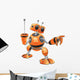 Orange RSS Robot Concept Wall Decal