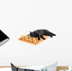 Napping Chessboard Cat Wall Decal