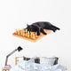 Napping Chessboard Cat Wall Decal