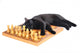 Napping Chessboard Cat Wall Decal