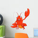 Cartoon Lobster Waving Wall Decal