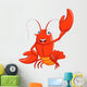 Cartoon Lobster Waving Wall Decal