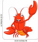 Cartoon Lobster Waving Wall Decal