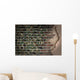 Dark Brick Wall with Wall Decal