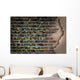 Dark Brick Wall with Wall Decal