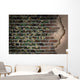 Dark Brick Wall with Wall Decal