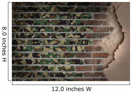 Dark Brick Wall with Wall Decal